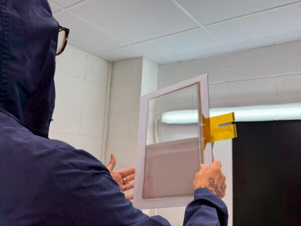 Inspector looking at a PCAP touch sensor